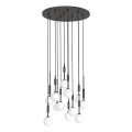 Open Design OR85402 - Lampadario sospeso a cavo ERO 12xG9/8W/230V nero