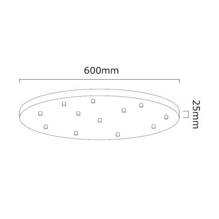 Open Design OR85402 - Lampadario sospeso a cavo ERO 12xG9/8W/230V nero