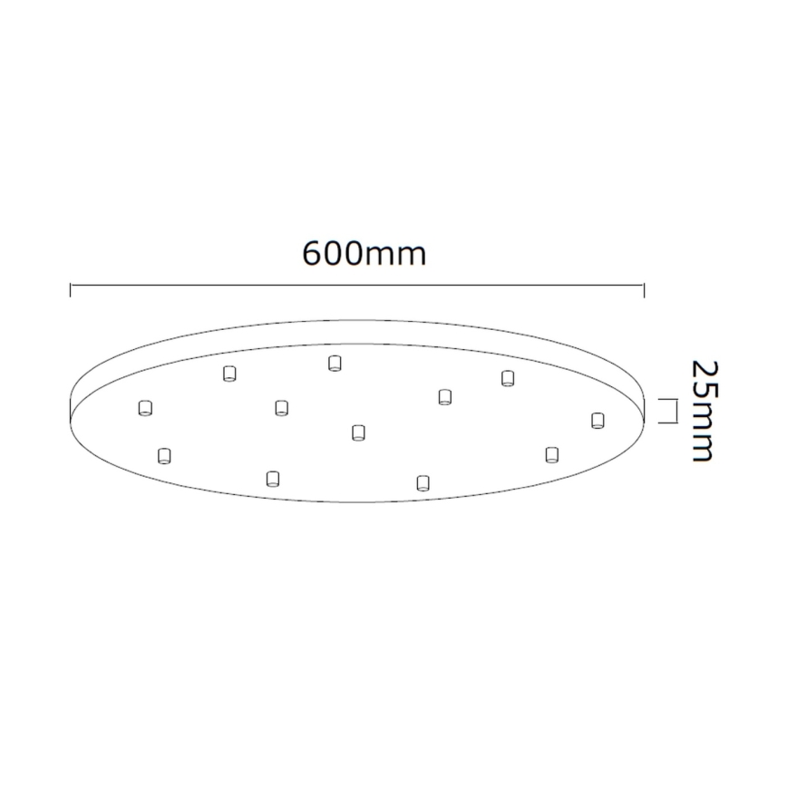 Open Design OR85402 - Lampadario sospeso a cavo ERO 12xG9/8W/230V nero