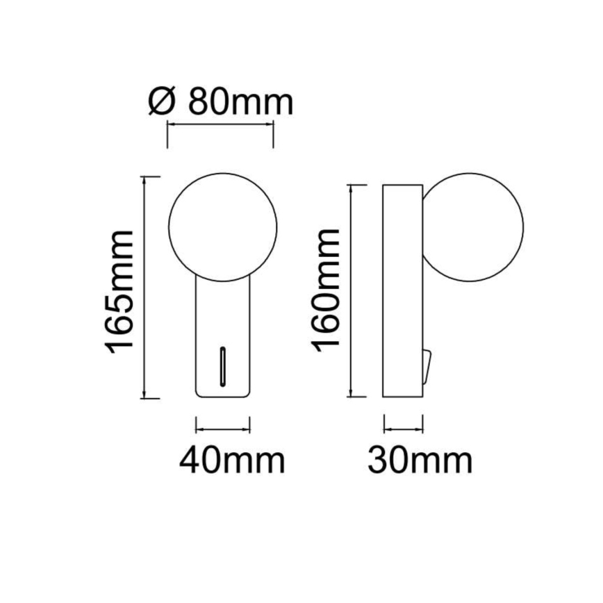 Open Design OR85532 - Applique da parete per bagno BOLETTA 1xG9/8W/230V IP44 ottone