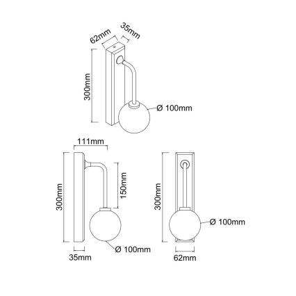 Open Design OR85600 - Applique da parete per bagno ERO 1xG9/9W/230V IP44 ottone