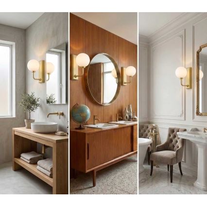 Open Design OR85600 - Applique da parete per bagno ERO 1xG9/9W/230V IP44 ottone