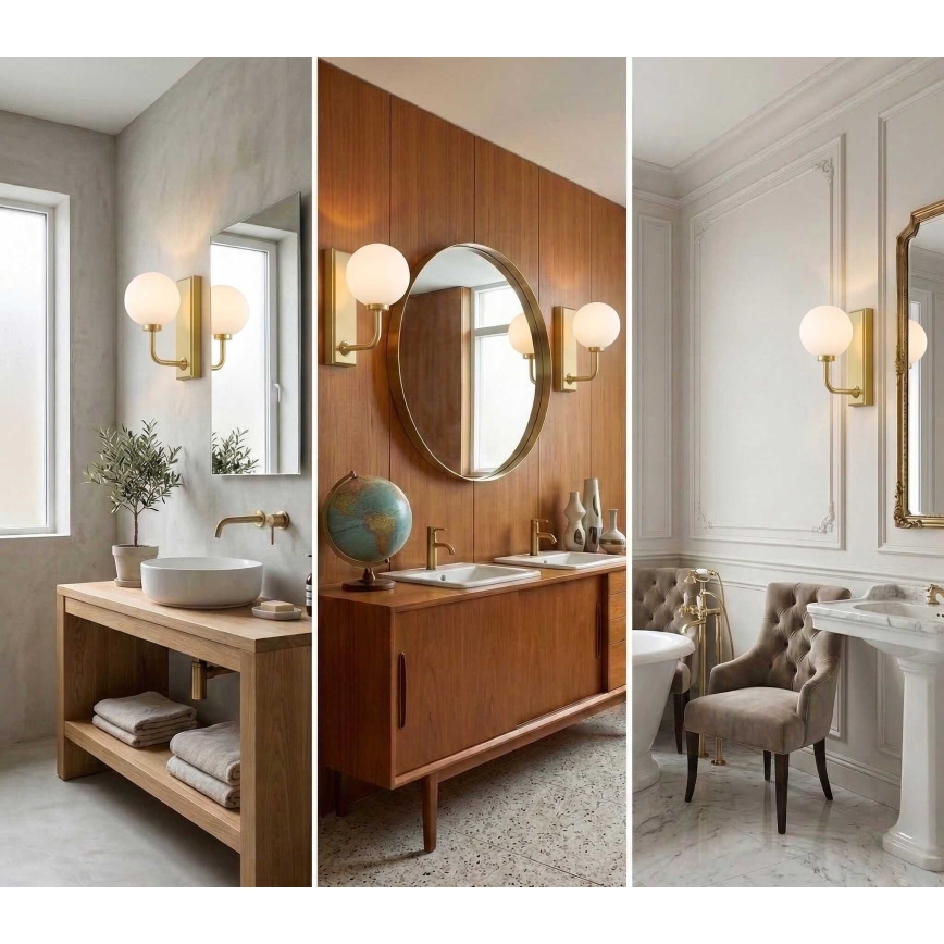 Open Design OR85600 - Applique da parete per bagno ERO 1xG9/9W/230V IP44 ottone