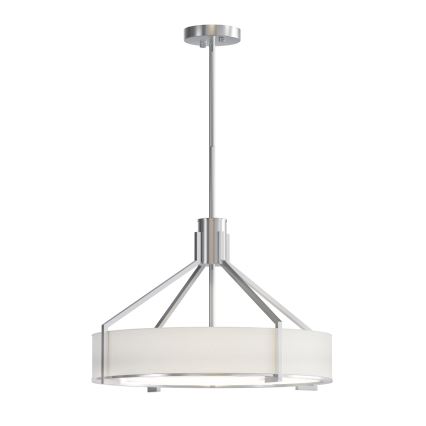 Open Design OR85624 - Lampadario a stelo DORETTO 4xE27/15W/230V Ø 50 cm cromo opaco/bianco