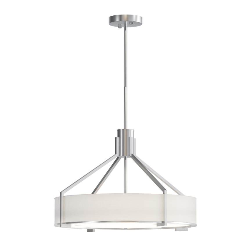 Open Design OR85624 - Lampadario a stelo DORETTO 4xE27/15W/230V Ø 50 cm cromo opaco/bianco
