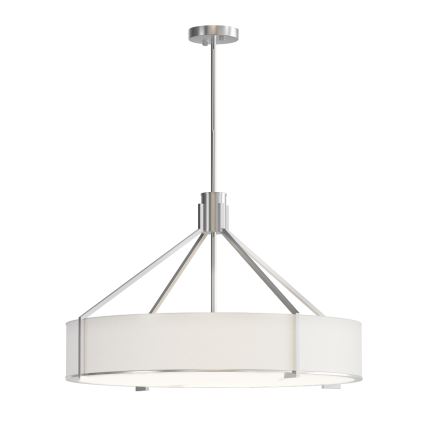 Open Design OR85655 - Lampadario a stelo DORETTO 6xE27/15W/230V Ø 70 cm cromo opaco/bianco