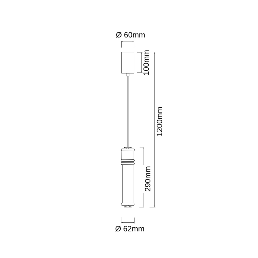Open Design OR85723 - Lampadario a sospensione LED OMI, 10W/230V, ottone