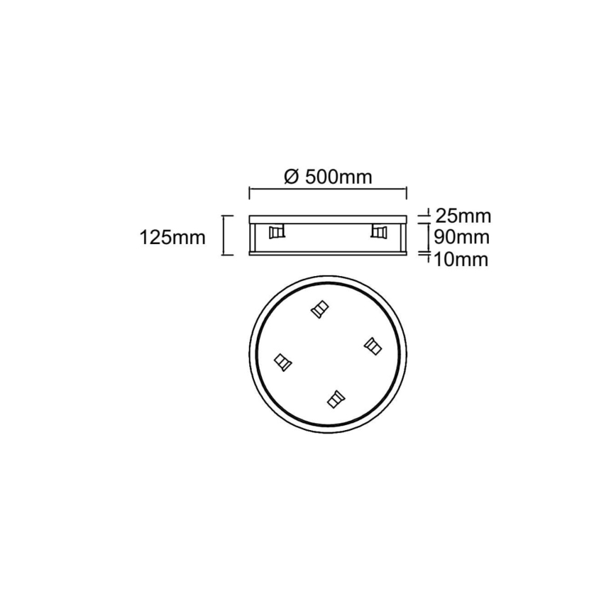 Open Design OR85808 - Plafoniera SANDRO 4xE14/12W/230V Ø 50 cm cromo lucido