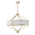 Open Design OR85839 - Lampada a sospensione con asta ZUNDO 4xE27/15W/230V ottone/bianco
