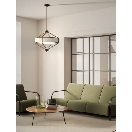 Open Design OR85846 - Lampadario a stelo ZUNDO 4xE27/15W/230V marrone/beige