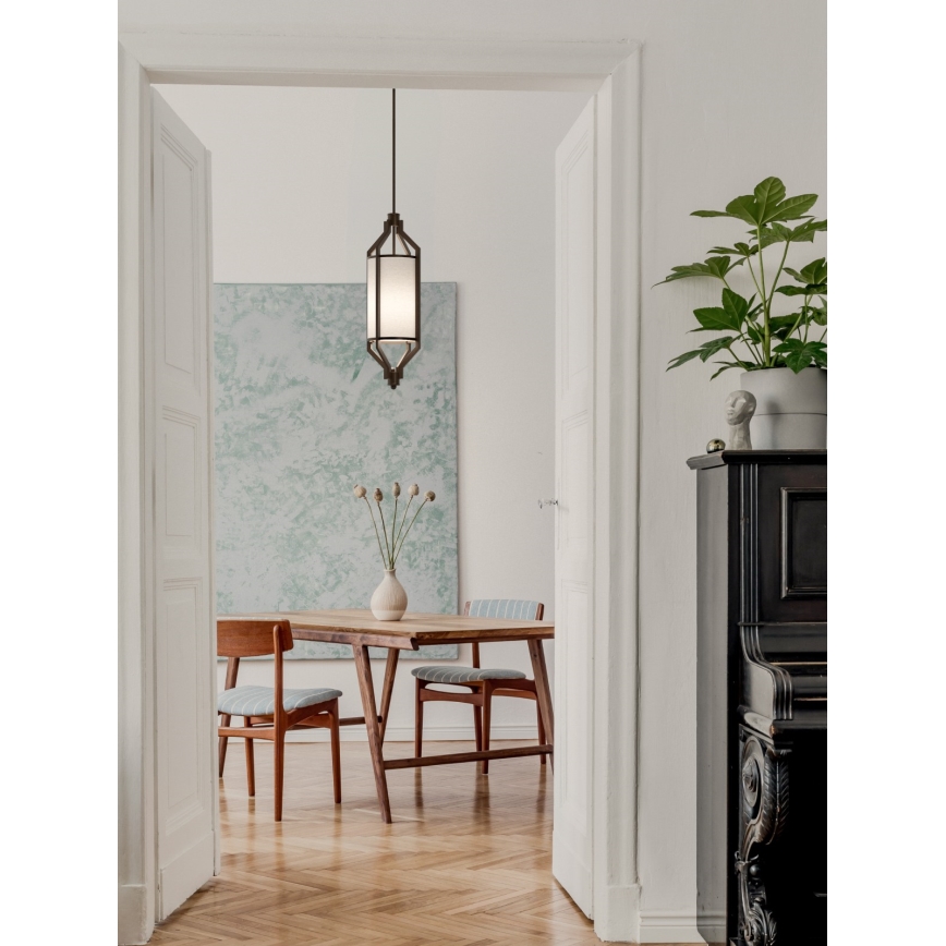 Open Design OR85877 - Lampada su asta ZUNDO 1xE27/15W/230V marrone/beige