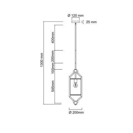 Open Design OR85877 - Lampada su asta ZUNDO 1xE27/15W/230V marrone/beige