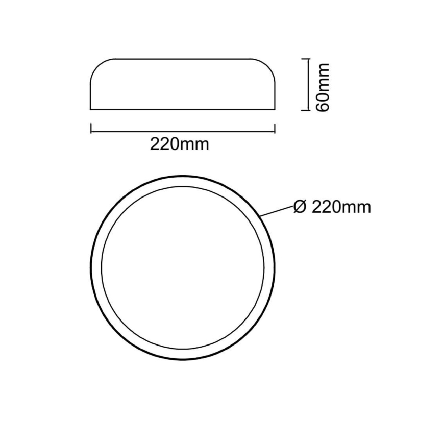 Open Design OR85938 - Plafoniera LED CEDRONE LED/14W/230V 3000/4500/6500K diam. 22 cm beige