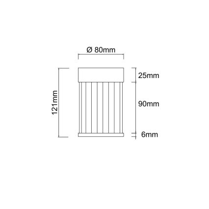 Open Design OR86096 - Faretto FIATTO 1xG9/8W/230V ottone