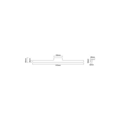 Open Design OR86140 - Lampada LED per specchio da bagno LUCE LED/12W/230V 3000/4500/6500K 91,5 cm IP44 ottone