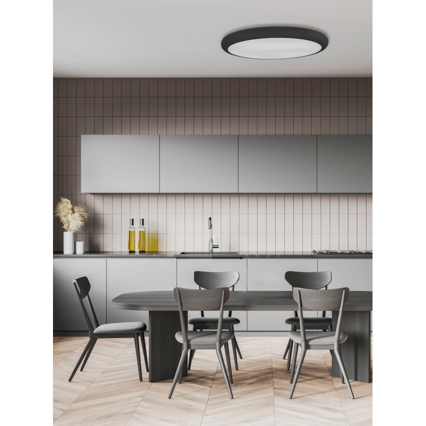 Open Design OR86232 - Plafoniera da soffitto LED PIATTO/55W/230V 3000/4500/6500K Ø 60 cm nero