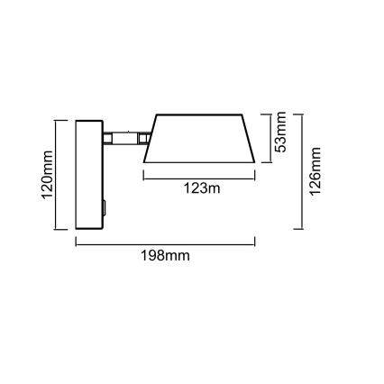 Open Design OR86522 - Lampada da parete TIMO LED/6W/230V 3000/4500/6500K nera