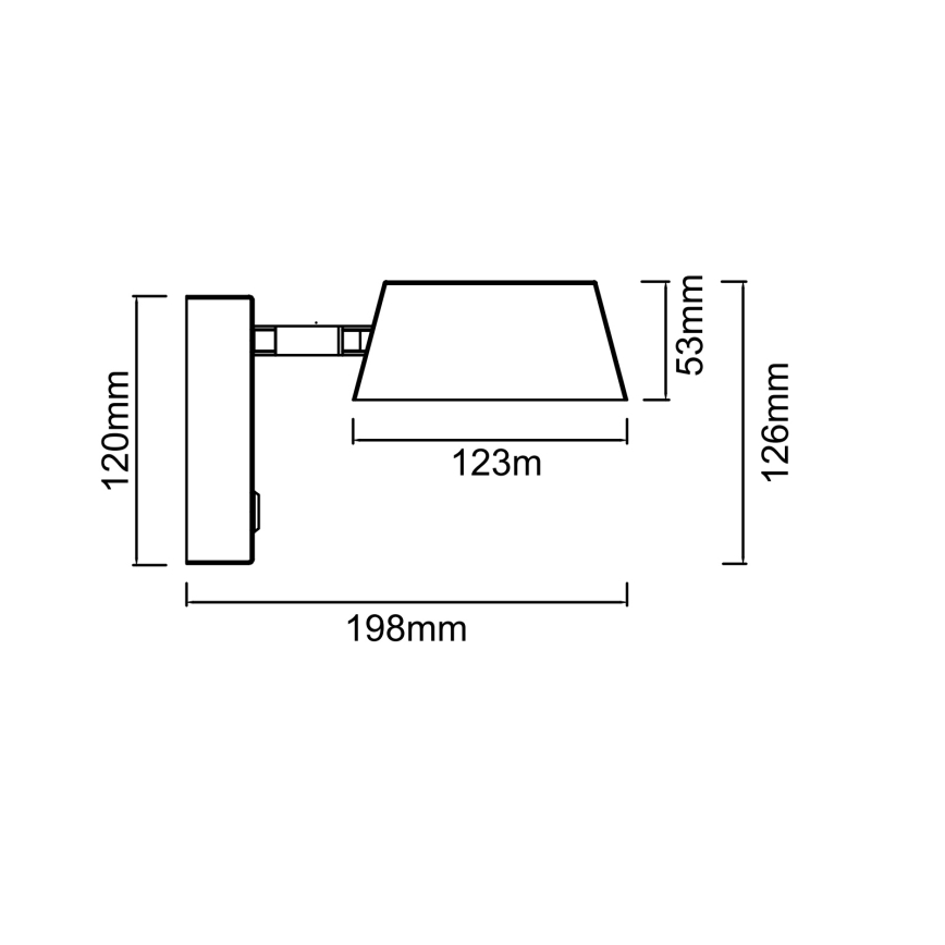 Open Design OR86522 - Lampada da parete TIMO LED/6W/230V 3000/4500/6500K nera
