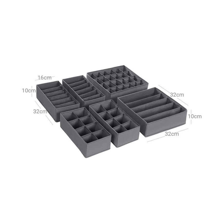 Organizzatore per biancheria da cassetto GRANT grigio