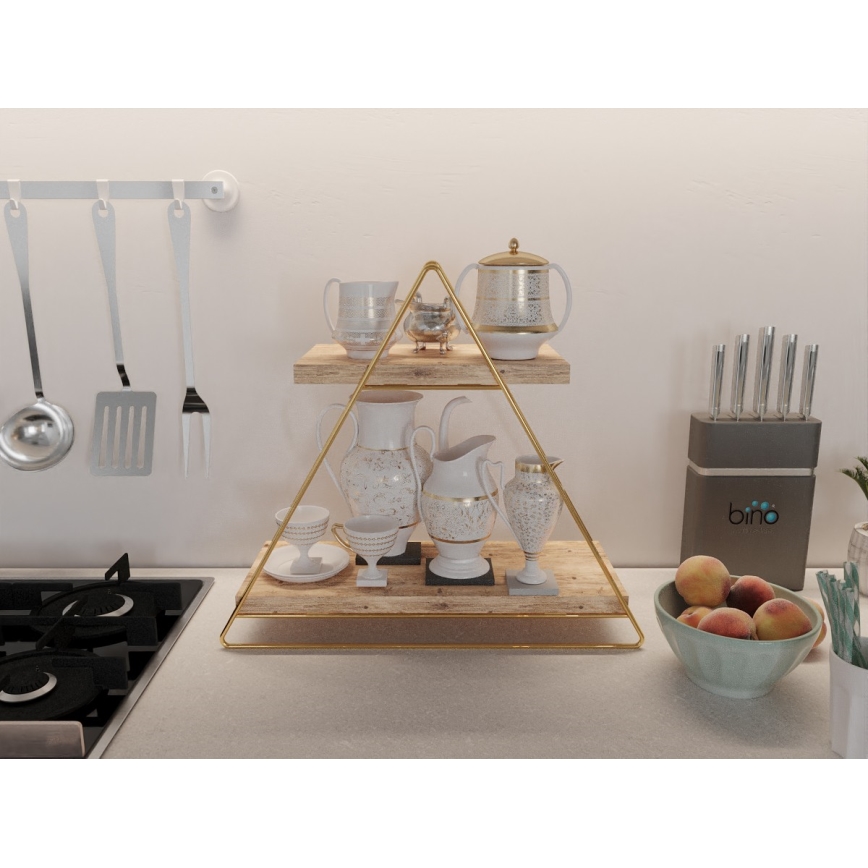 Organizzatore per scaffali 35x40 cm oro