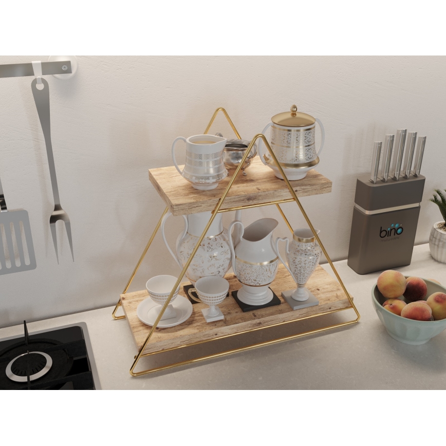 Organizzatore per scaffali 35x40 cm oro