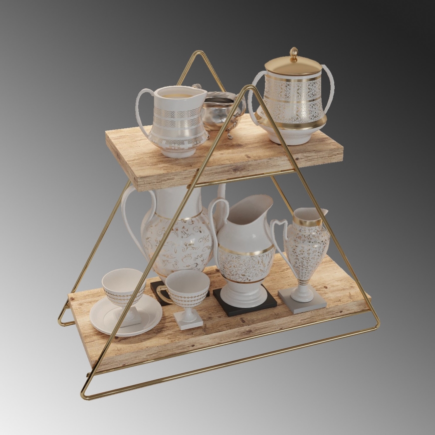 Organizzatore per scaffali 35x40 cm oro