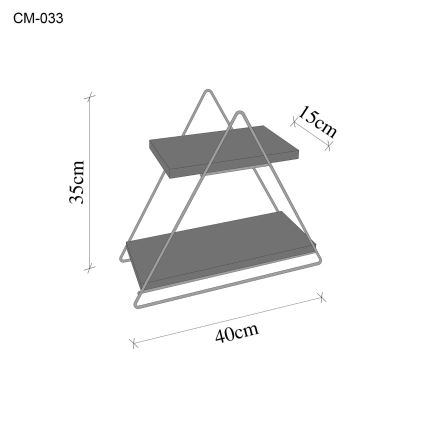 Organizzatore per scaffali 35x40 cm oro