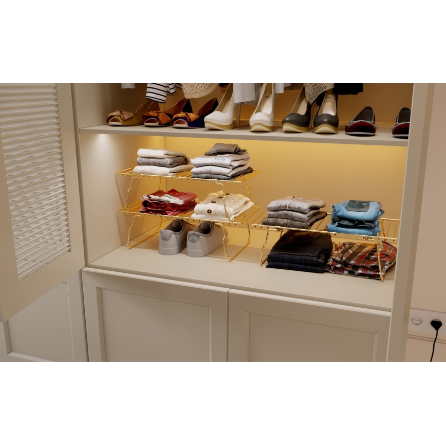 Organizzatore per scaffali 42x19 cm oro