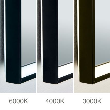 Specchio da bagno riscaldato a parete con retroilluminazione LED FRAME/48W/230V 3000/4000/6000K 60x45 cm IP44