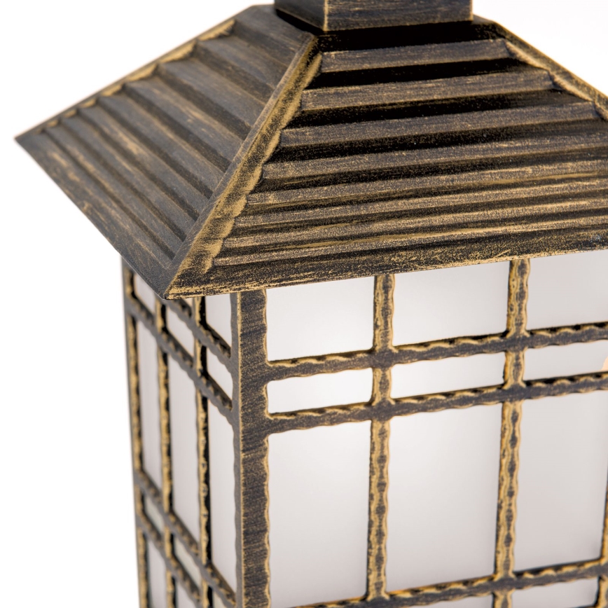 Lampada a sospensione da esterno KIKO 1xE27/11W/230V IP44 bronzo/patina