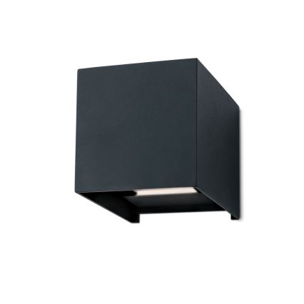 Applique a LED da esterno CUBE 2xLED/3W/230V IP54 antracite