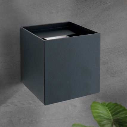 Applique a LED da esterno CUBE 2xLED/3W/230V IP54 antracite