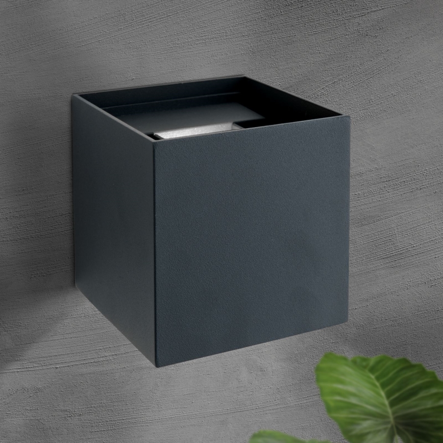 Applique a LED da esterno CUBE 2xLED/3W/230V IP54 antracite