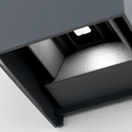 Applique a LED da esterno CUBE 2xLED/3W/230V IP54 antracite