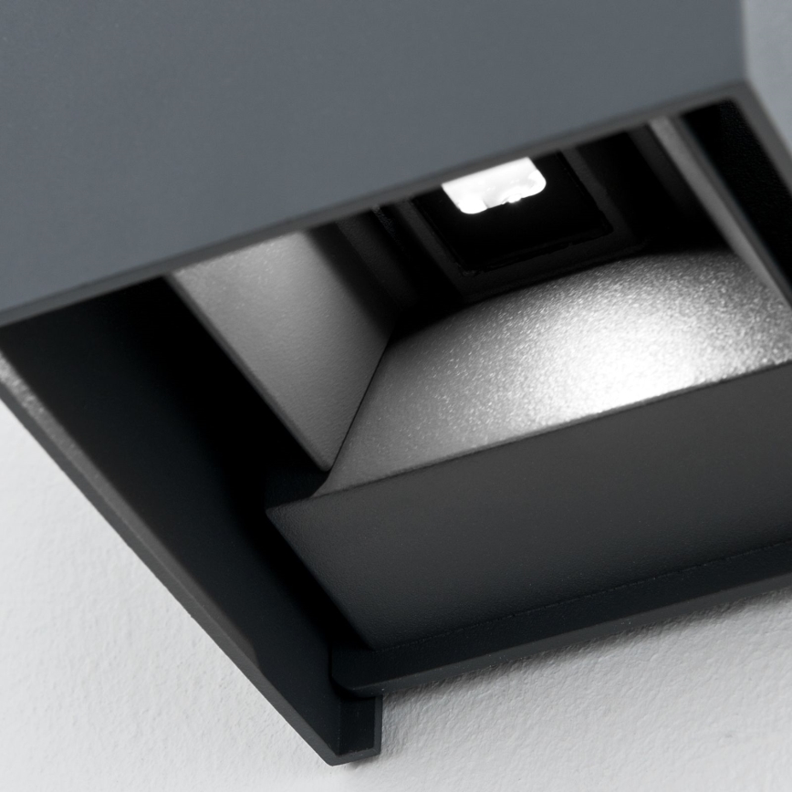 Applique a LED da esterno CUBE 2xLED/3W/230V IP54 antracite