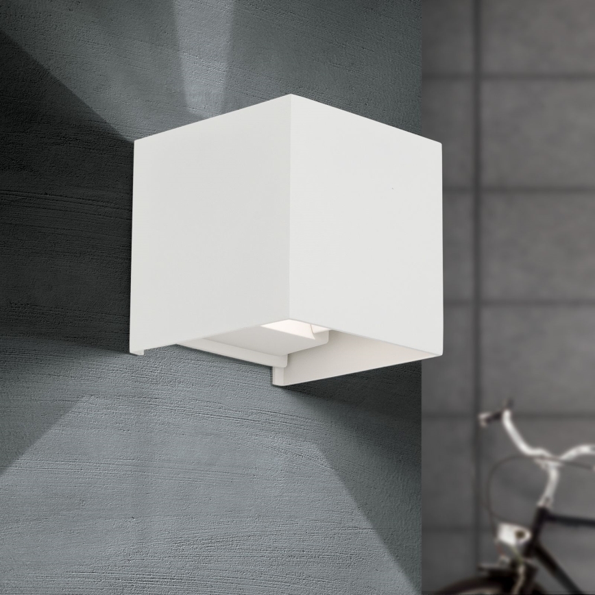 Applique a LED da esterno CUBE 2xLED/3W/230V IP54 bianco
