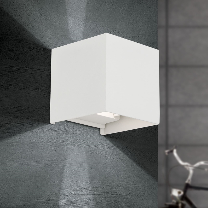 Applique a LED da esterno CUBE 2xLED/3W/230V IP54 bianco