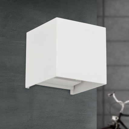 Applique a LED da esterno CUBE 2xLED/3W/230V IP54 bianco
