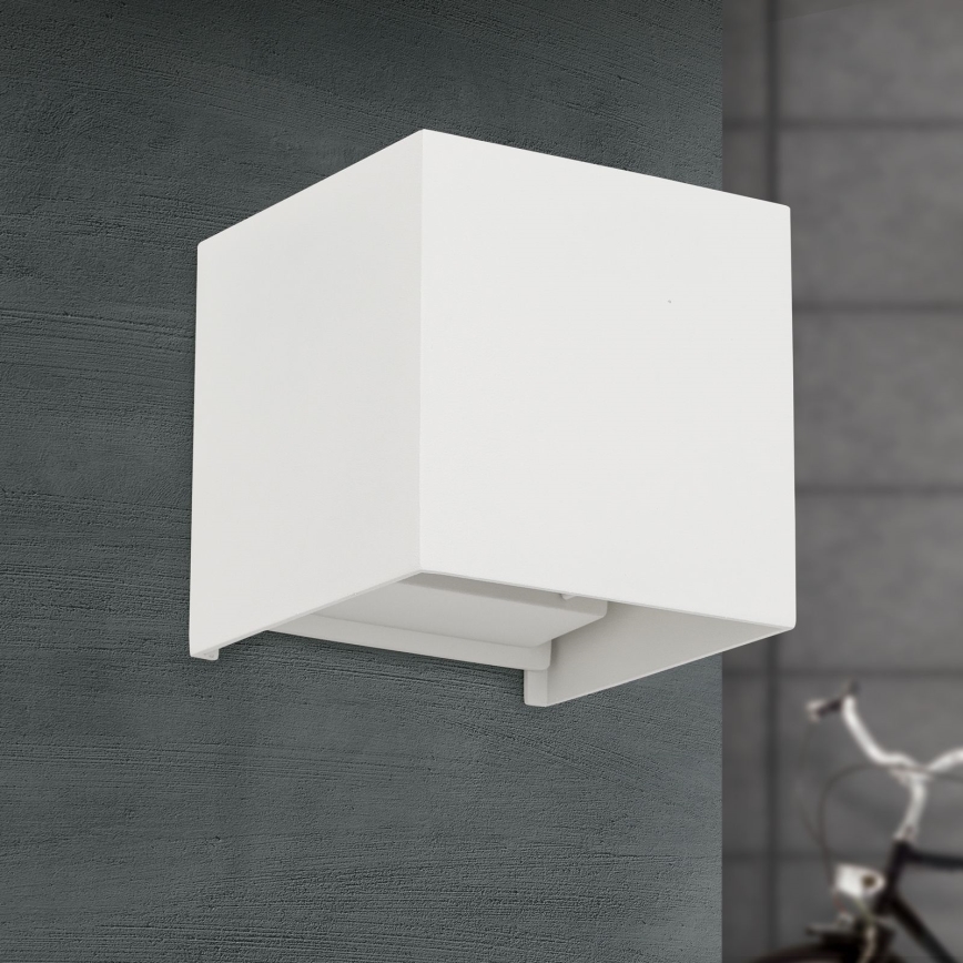 Applique a LED da esterno CUBE 2xLED/3W/230V IP54 bianco