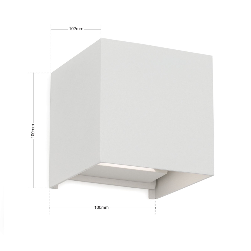 Applique a LED da esterno CUBE 2xLED/3W/230V IP54 bianco