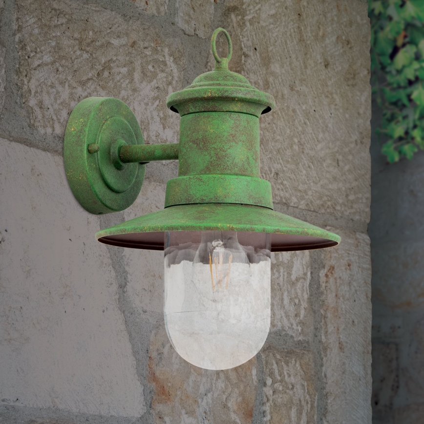 Applique da esterno LEONIE 1xE27/60W/230V IP44 verde