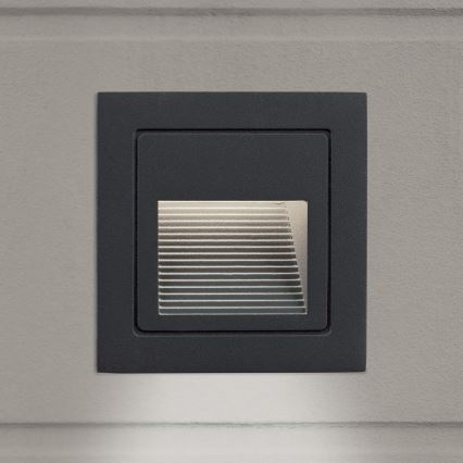 LED Lampada da incasso LORO LED/2W/230V IP65 antracite