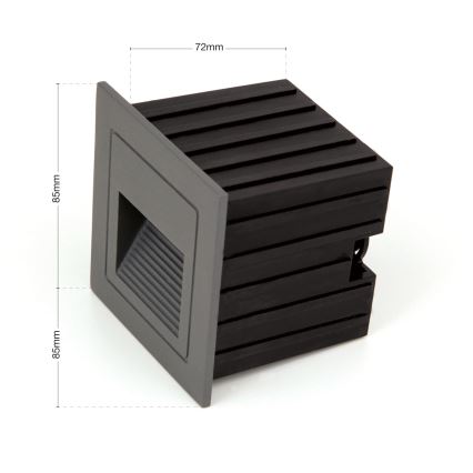LED Lampada da incasso LORO LED/2W/230V IP65 antracite