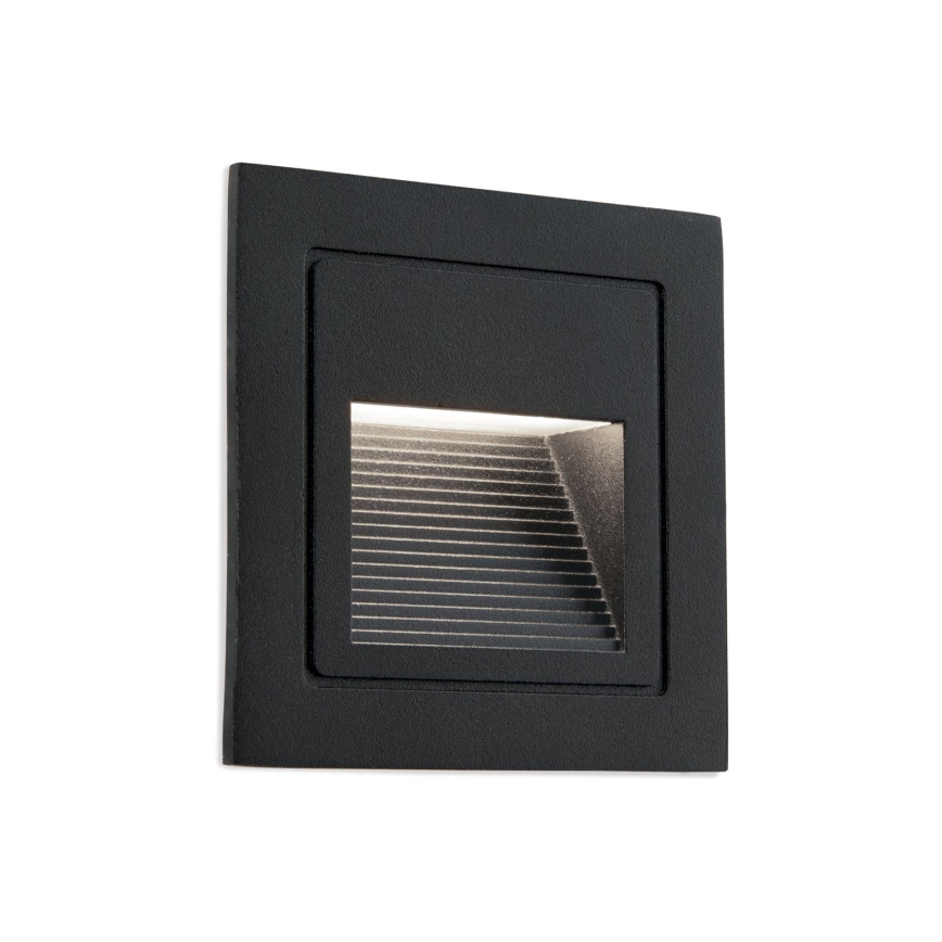 LED Lampada da incasso LORO LED/2W/230V IP65 nero