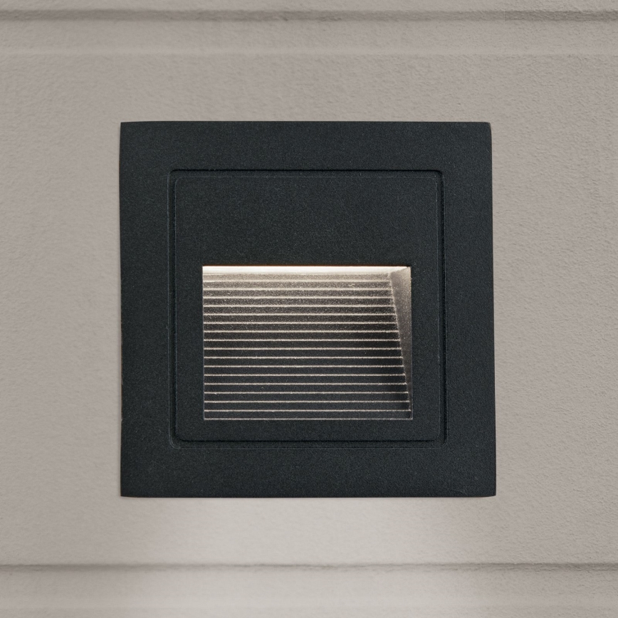 LED Lampada da incasso LORO LED/2W/230V IP65 nero