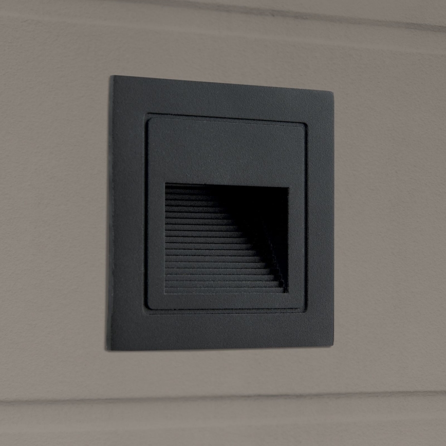 LED Lampada da incasso LORO LED/2W/230V IP65 nero