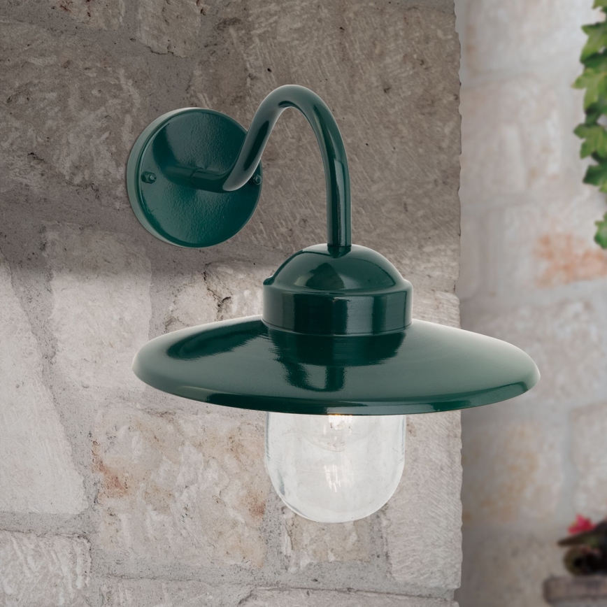 Applique da esterno EDWARD 1xE27/60W/230V IP44 verde