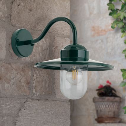 Applique da esterno EDWARD 1xE27/60W/230V IP44 verde