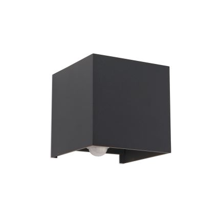 Lampada da parete LED da esterno con sensore di movimento e crepuscolare CUBE-S LED/13W/230V IP54 antracite