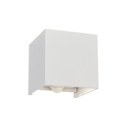 Lampada da parete LED da esterno con sensore di movimento e crepuscolare CUBE-S LED/13W/230V IP54 bianco